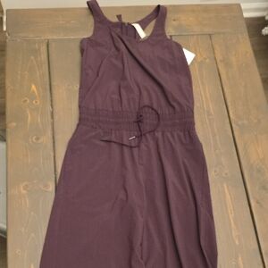 Athleta Dark Purple Sleeveless Jumpsuit Size 0